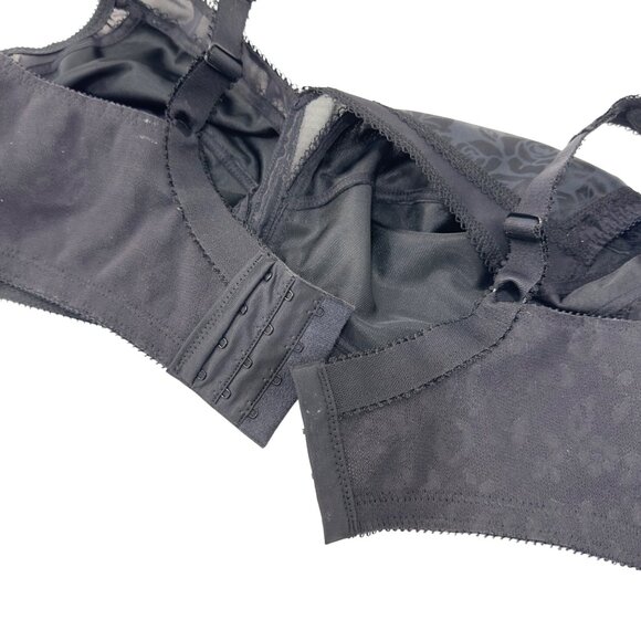 Playtex Women 18 Hour Ultimate Lift & Support Wireless Bra Size 44C Black Floral - Picture 8 of 11